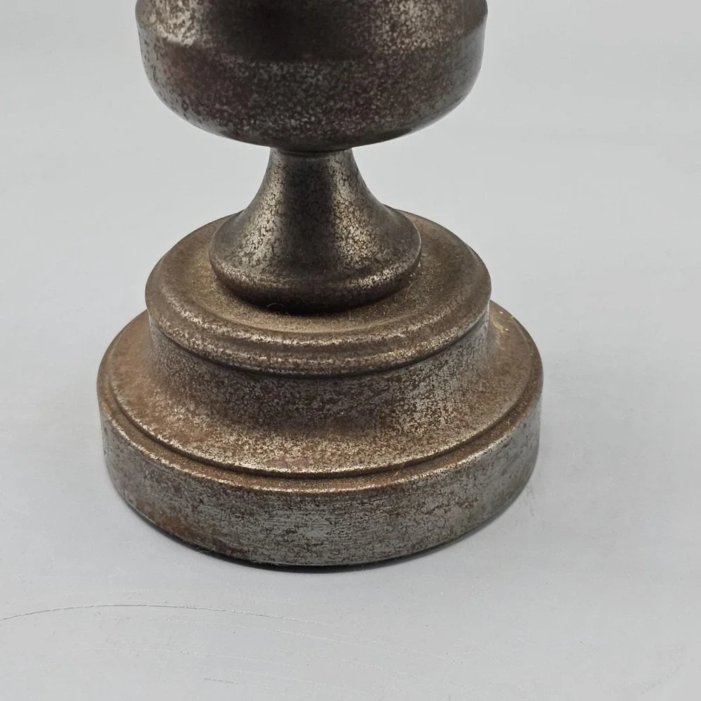 Vintage Nickle Plated Oil Lamp Converted Not Working Parts & Repair Rusty